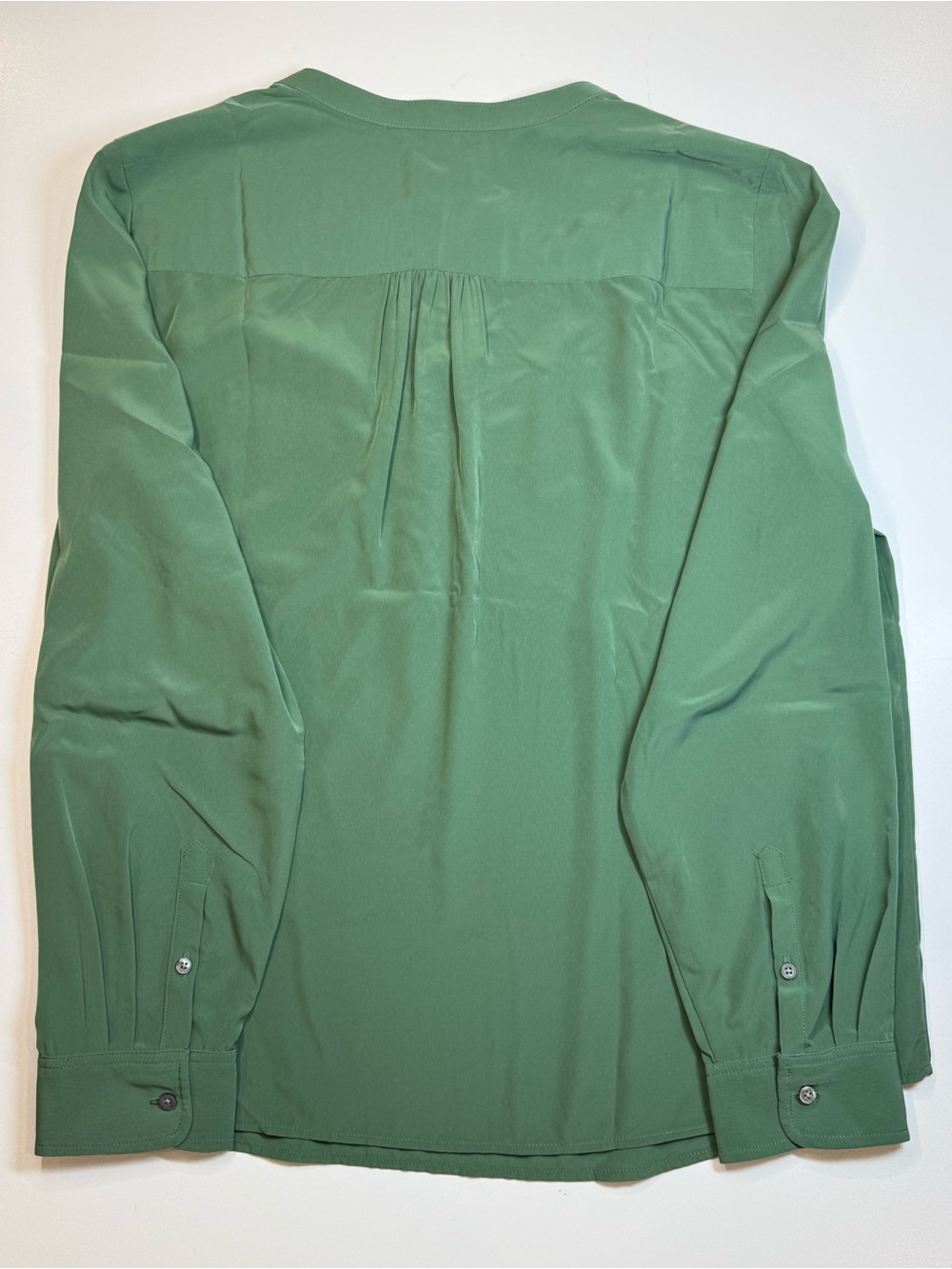 J. Crew Sage Green Popover Blouse XL NWT Lightweight Long Sleeve Top - Picture 10 of 10